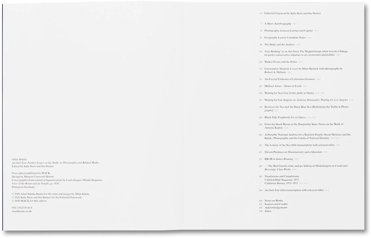 Allan Sekula, Art Isn't Fair: Further Essays on the Traffic in Photographs and Related Media - Image 4